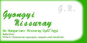 gyongyi missuray business card